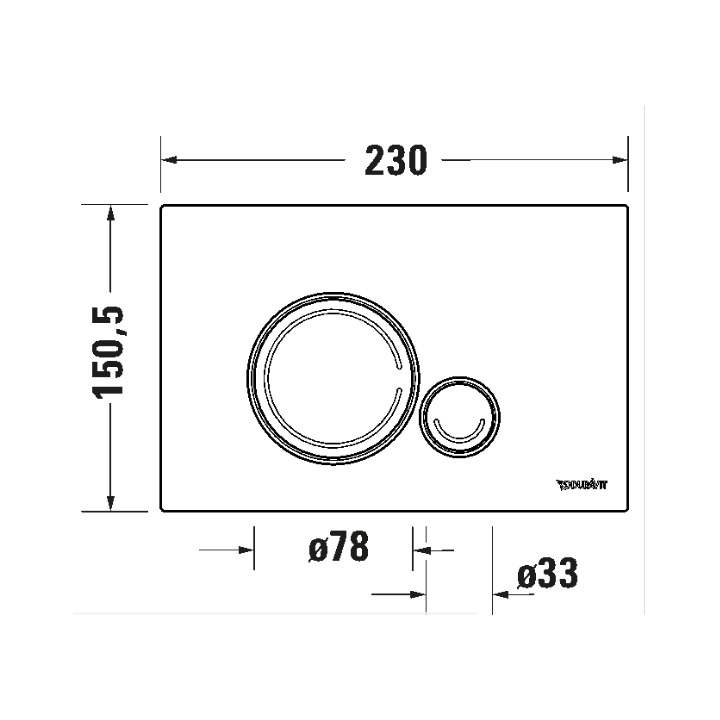 Duravit DuraSystem клавиша смыва WD5010021000WF5120021010