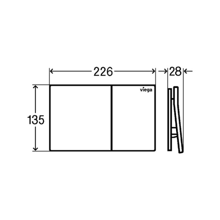 Viega Prevista клавиша смыва Black 773588