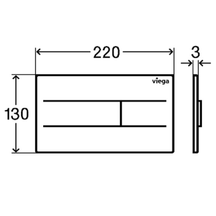 Viega Prevista клавиша смыва Antracite 773519