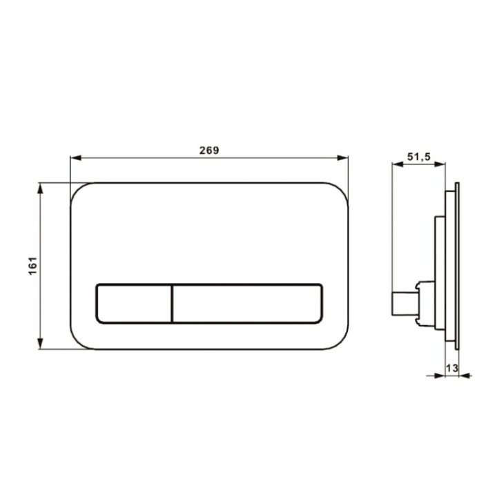 Villeroy&Boch ViConnect клавиша смыва 921843RB