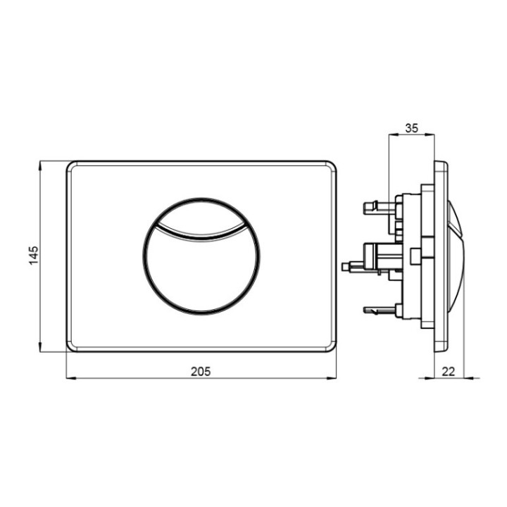 Villeroy&Boch ViConnect клавиша смыва 92248568