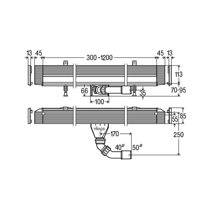 Viega Advantix Vario дренажный канал 736736