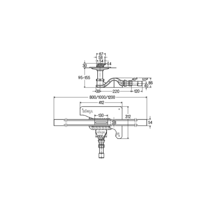 Viega Advantix Cleviva 120 см 794484