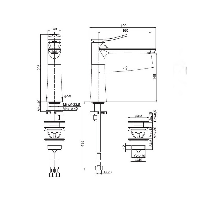 F3801LBS смеситель Fima Carlo Frattini Flo