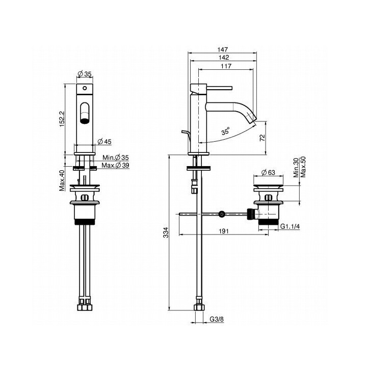 F3031XSOS Смеситель Fima Spillo Up для раковины