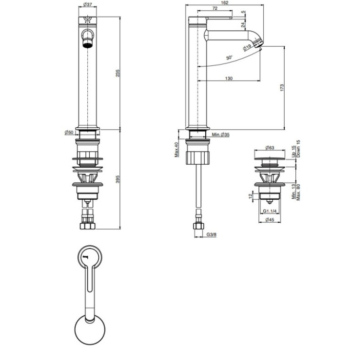 F3111LSN Смеситель для раковины Fima Carlo Frattini