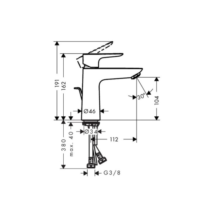 Hansgrohe 71710670 смеситель Matt Black, раковина