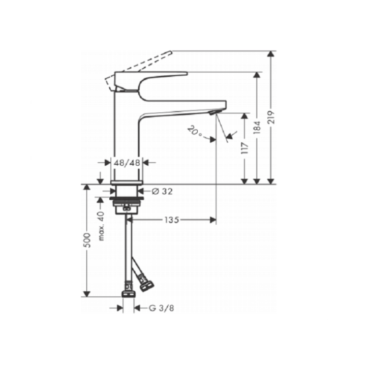 Hansgrohe 32507990 смеситель для раковины
