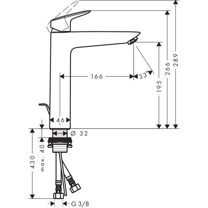 Hansgrohe 71090000 смеситель для раковины Logis