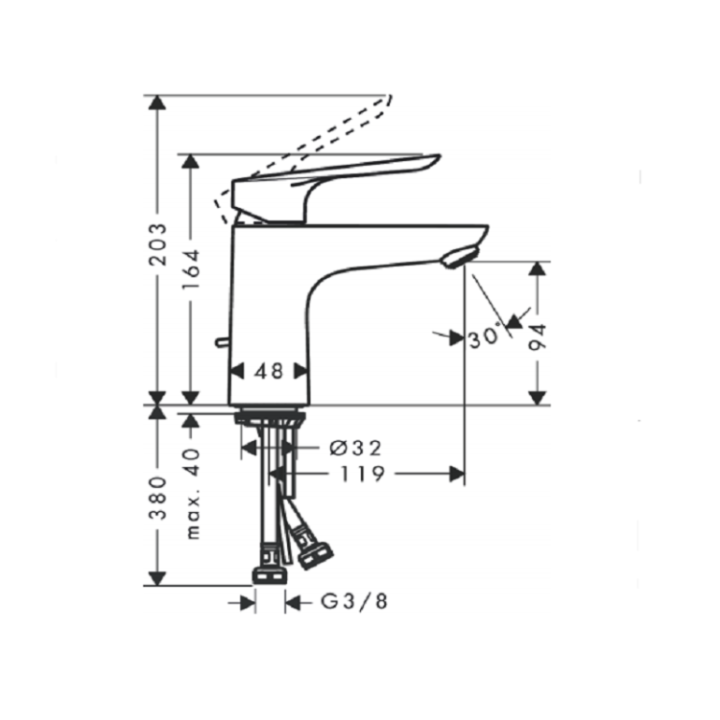 Hansgrohe 71161000 смеситель для раковины хром
