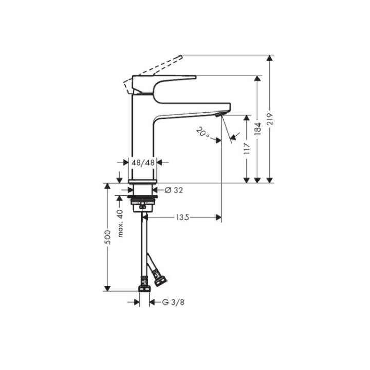 Hansgrohe 32507670 Metropol смеситель для раковины