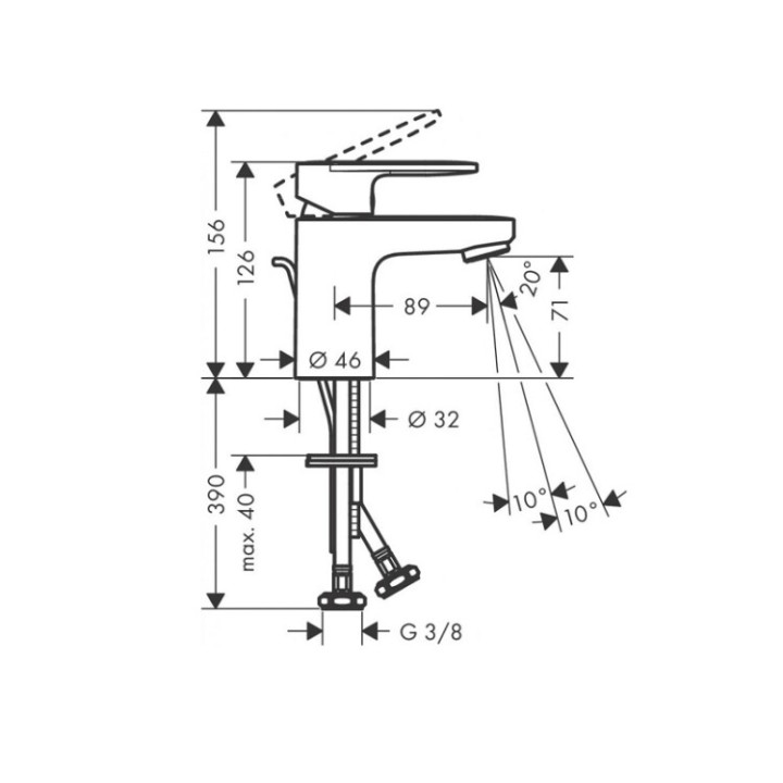 Hansgrohe 71550000 смеситель раковина хром