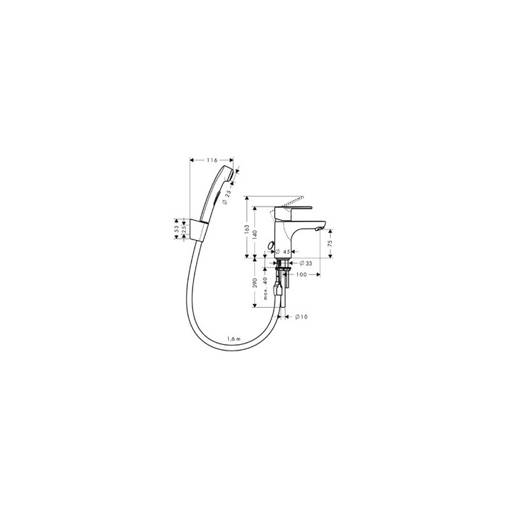Смеситель Hansgrohe 31926000 для раковины хром