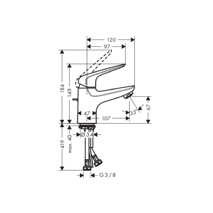 Hansgrohe 71020000 смеситель для раковины хром