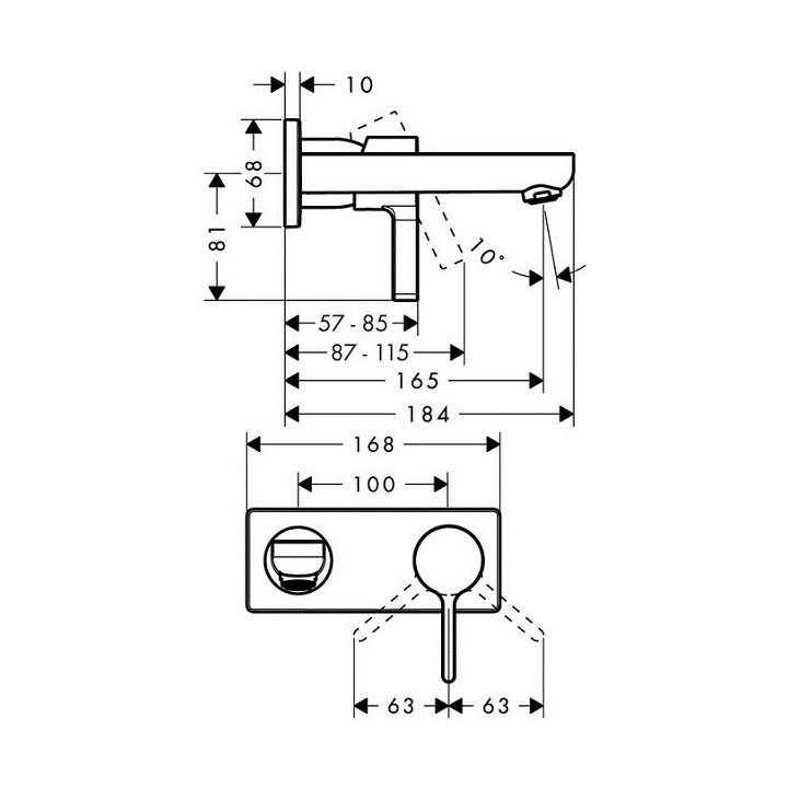 Hansgrohe 31162000 смеситель скрытый монтаж