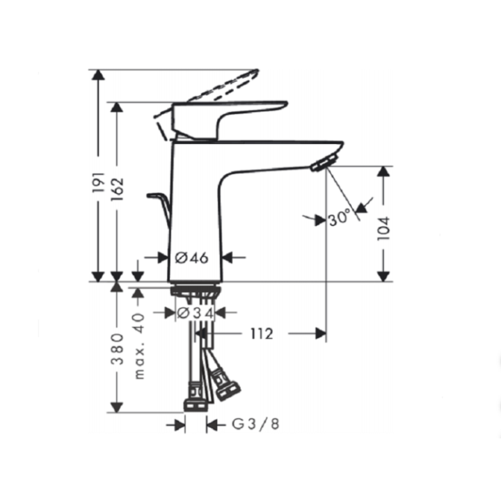 Hansgrohe 71710140 смеситель для раковины бронза