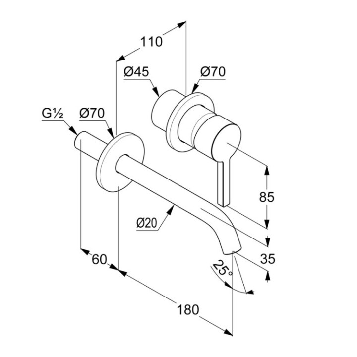 Kludi 202443915 смеситель для раковины черный