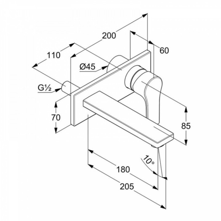 Kludi 482470565 смеситель скрытого монтажа