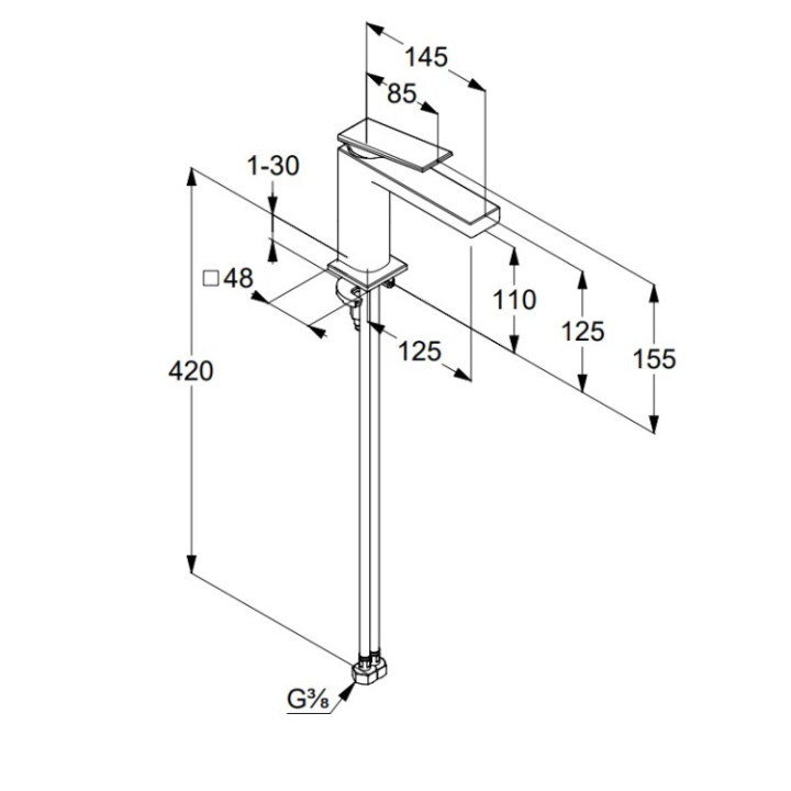 Kludi 542823975 смеситель Decus для раковины