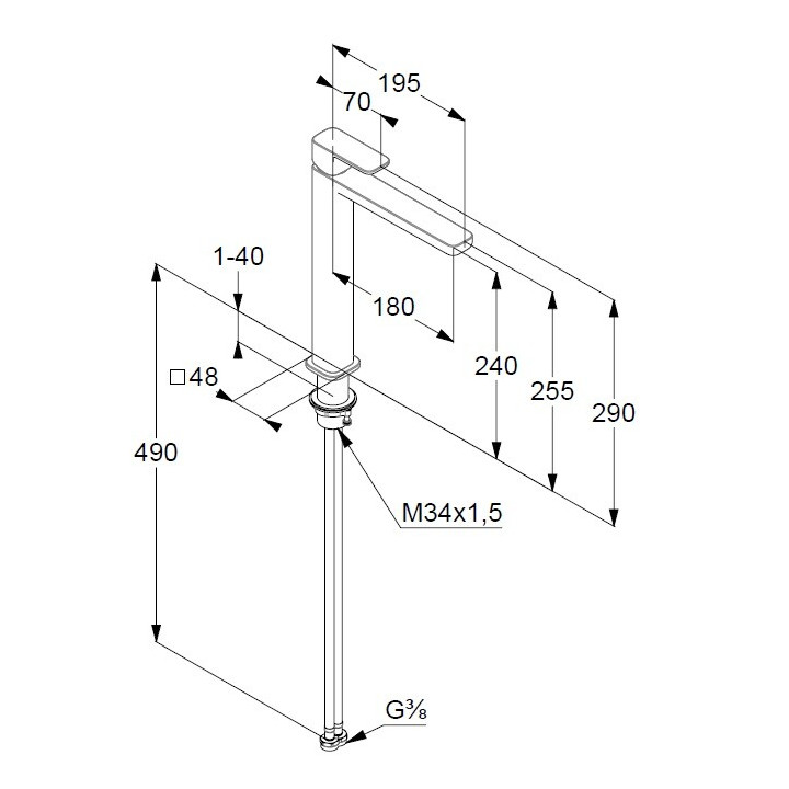 Kludi 422983975 смеситель Renon Matt Black
