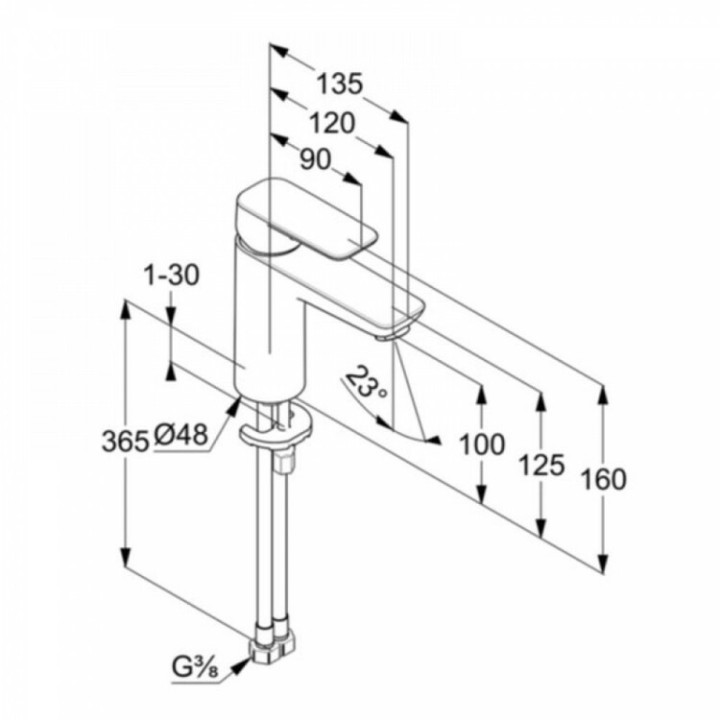 Kludi 402920575 смеситель Pure&Style 16 см хром