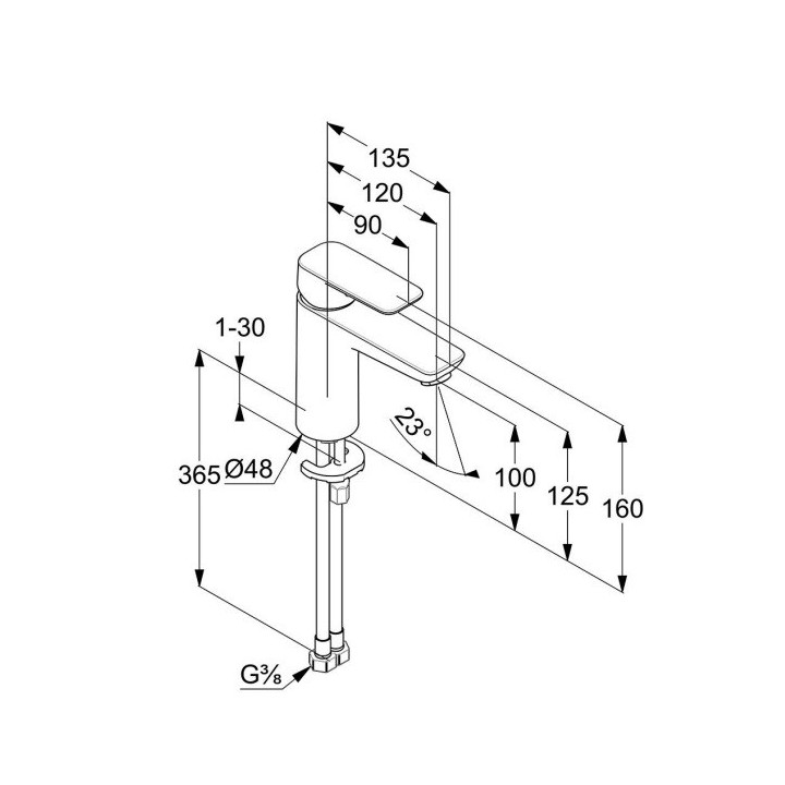 Kludi 402923975 смеситель для раковины Matt Black