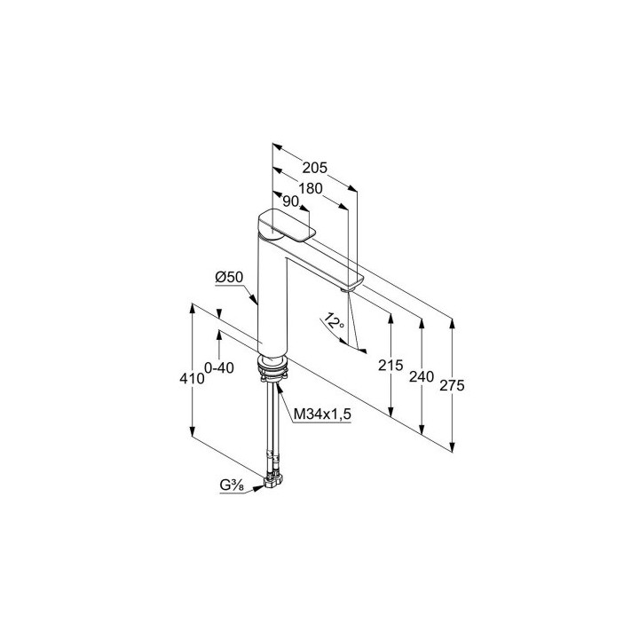 Kludi 402963975 смеситель высокий Pure&Style