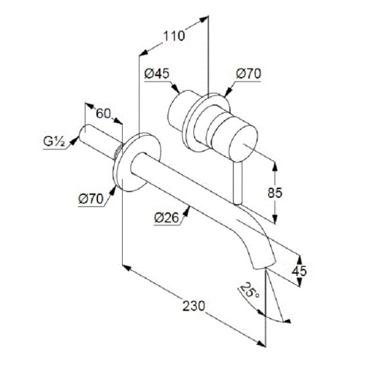 Kludi 38245N076 смеситель BOZZ для раковины