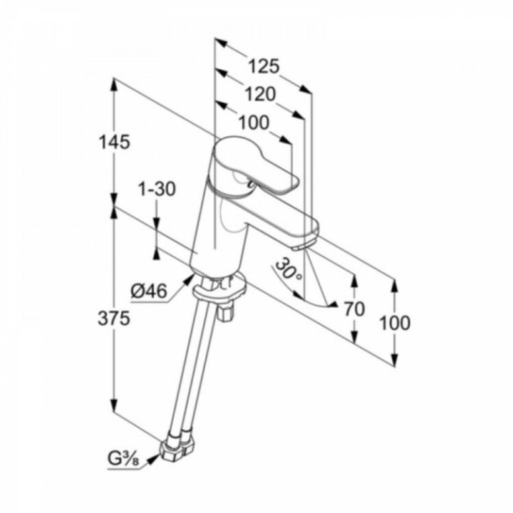 Kludi 370280565 смеситель Pure&Easy для раковины