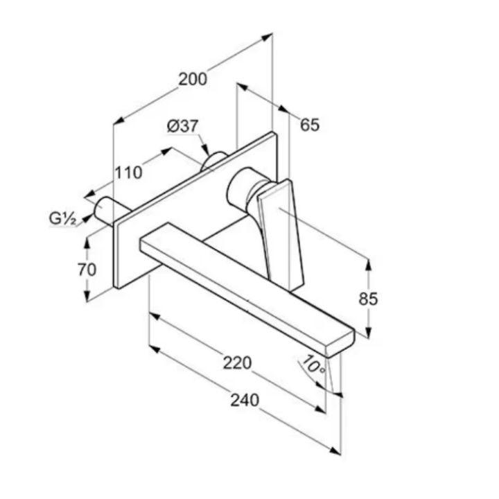 Kludi 54245N275 смеситель для раковины скрытый