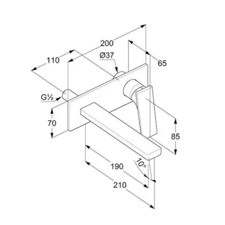 Kludi 54244N075 смеситель для раковины скрытый