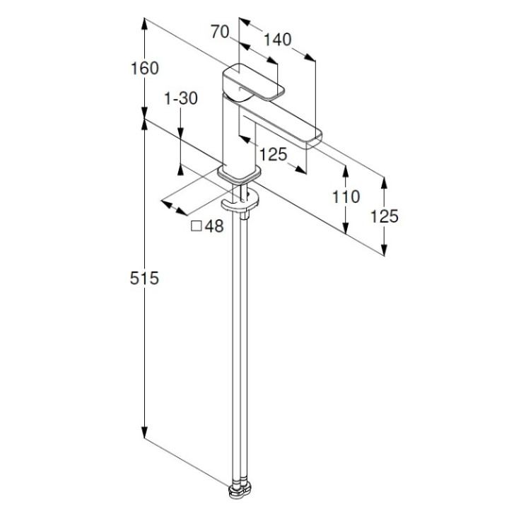 Kludi 422825375 смеситель Renon Matt White