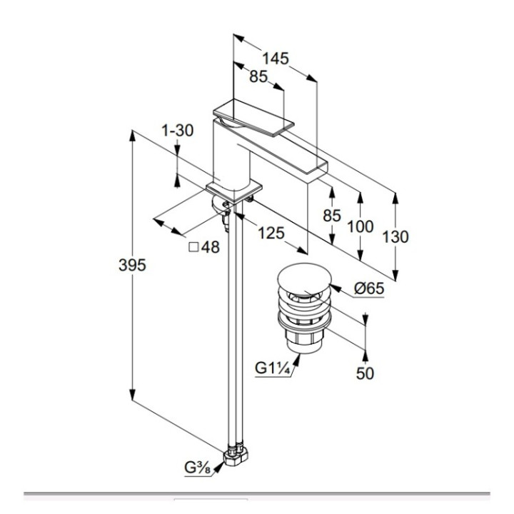 Kludi 542660575 смеситель Decus для раковины хром