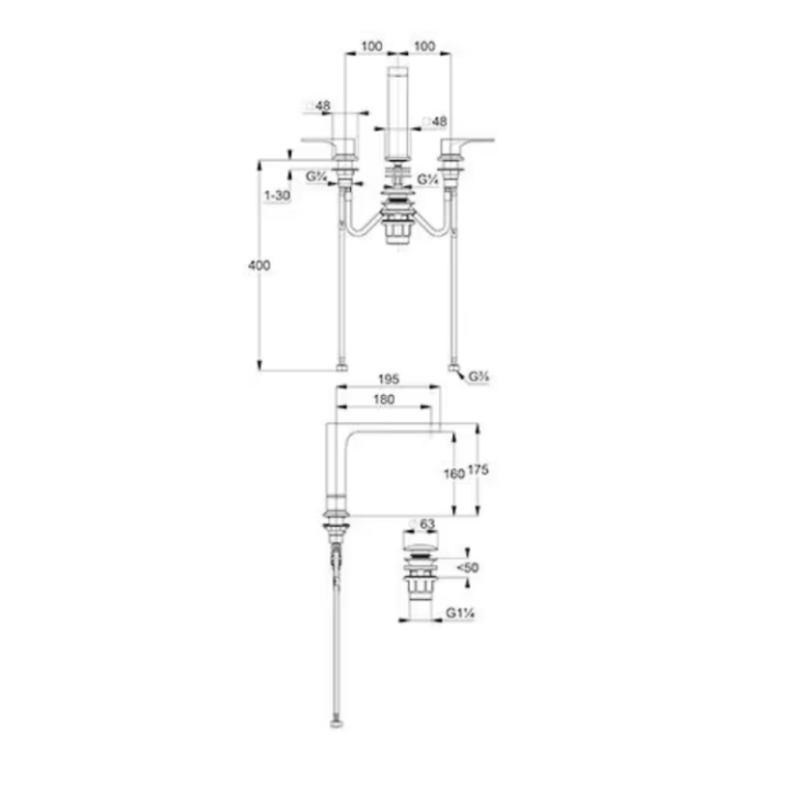 Kludi 54393N175 смеситель Decus для раковины