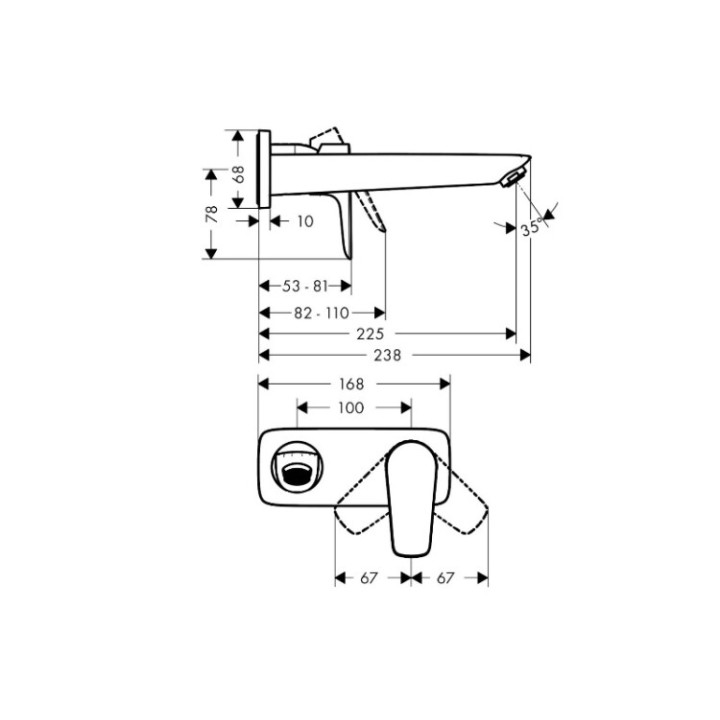 Hansgrohe 71734670 смеситель для раковины
