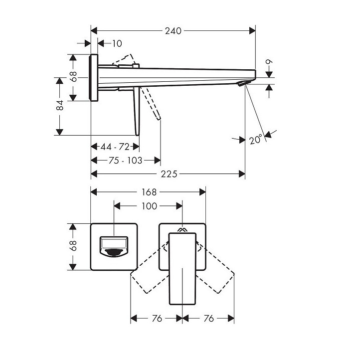 Hansgrohe 32526700 смеситель Metropol, Matt White