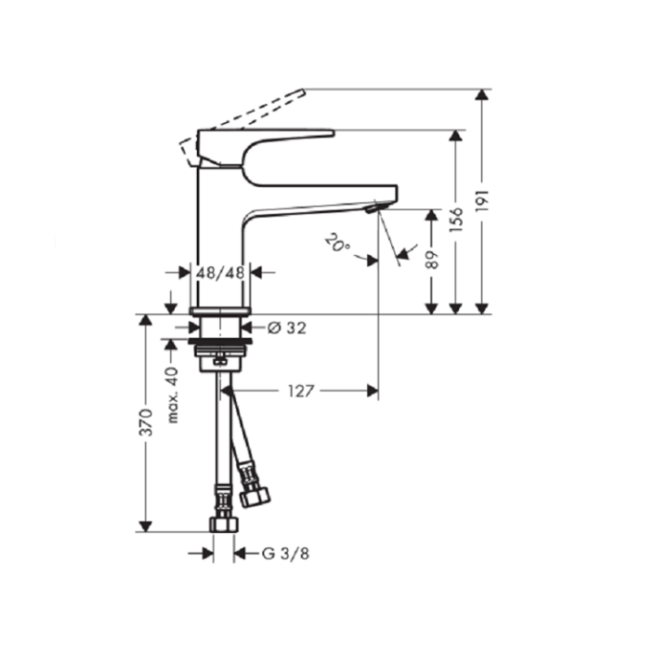 Hansgrohe 32500670 смеситель для раковины, черный