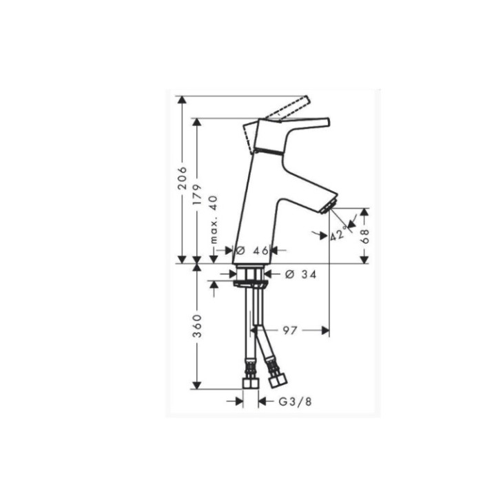 Hansgrohe 72011000 смеситель для раковины хром