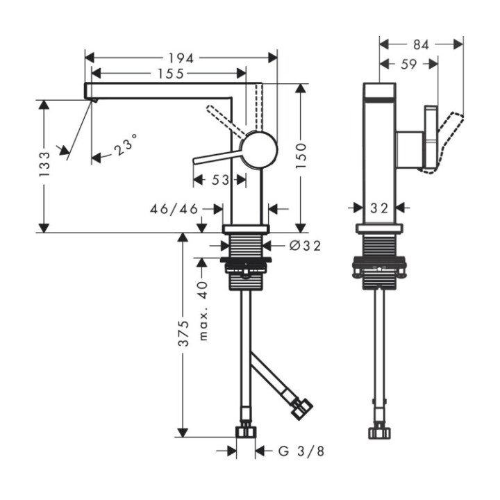 Hansgrohe 73020700 смеситель для раковины
