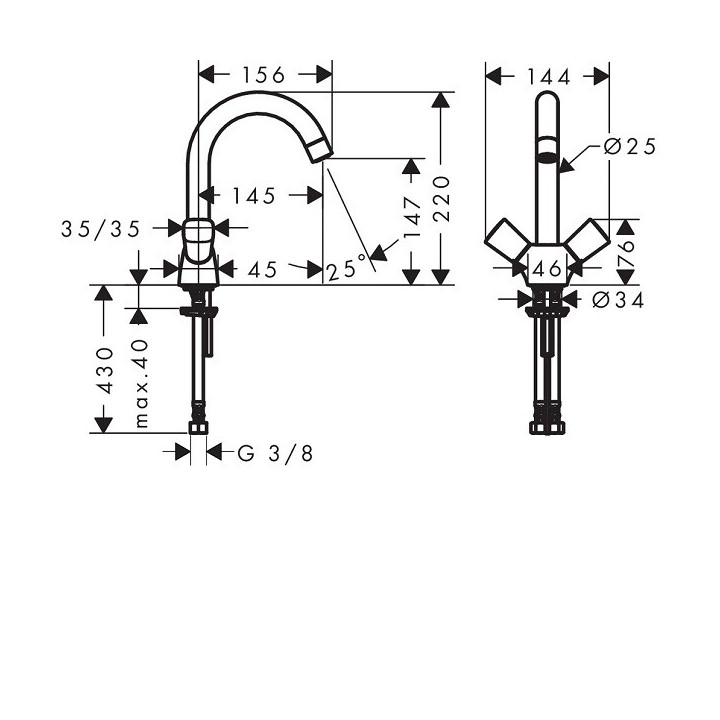 Hansgrohe 71221000 смеситель для раковины хром