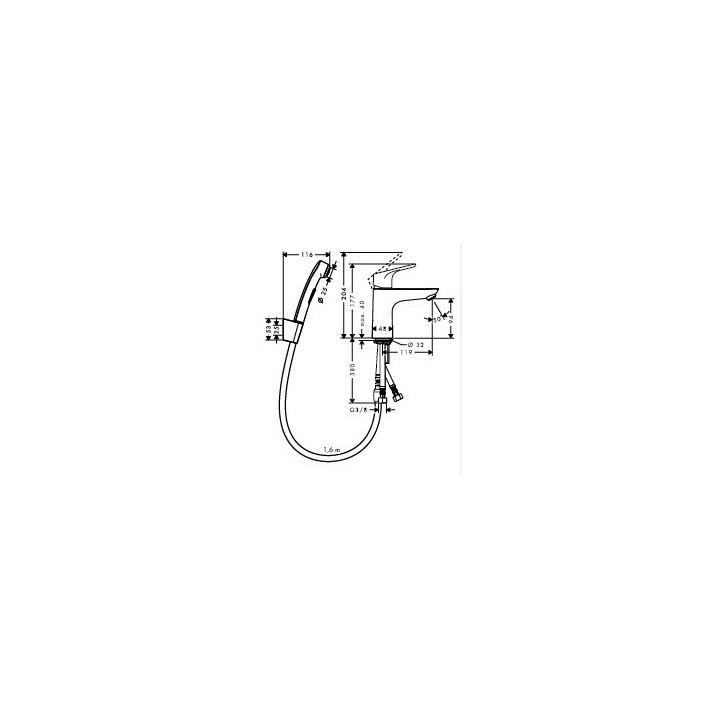 Hansgrohe 31927000 смеситель раковина хром