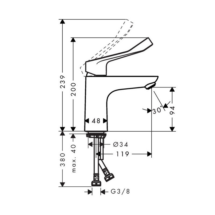 Hansgrohe 31915000 смеситель для раковины хром
