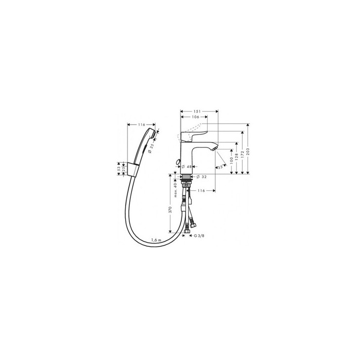 Hansgrohe 31285000 смеситель для раковины хром