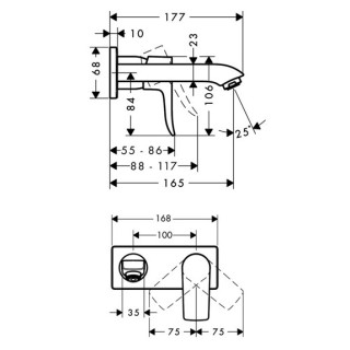 Hansgrohe 31085000 смеситель скрытый для раковины
