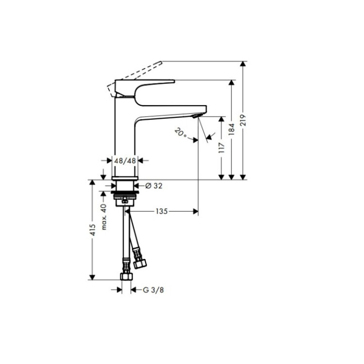 Hansgrohe 32508000 смеситель раковина хром