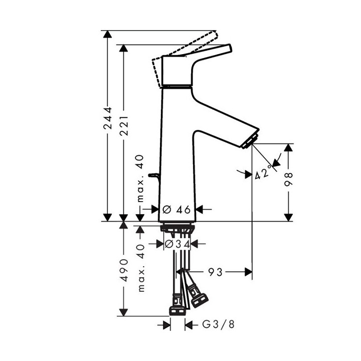 Hansgrohe 72022000 смеситель Talis S, хром