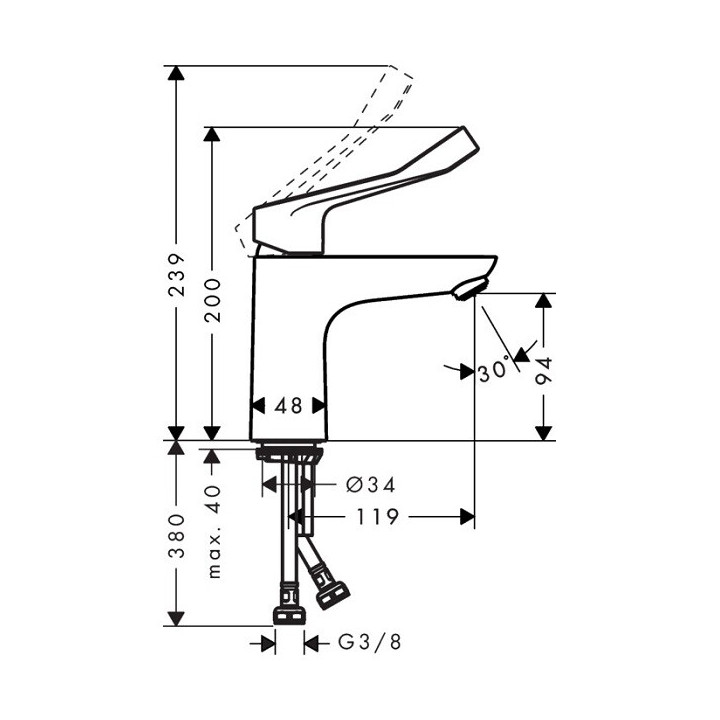 Hansgrohe 31917000 смеситель для раковины хром