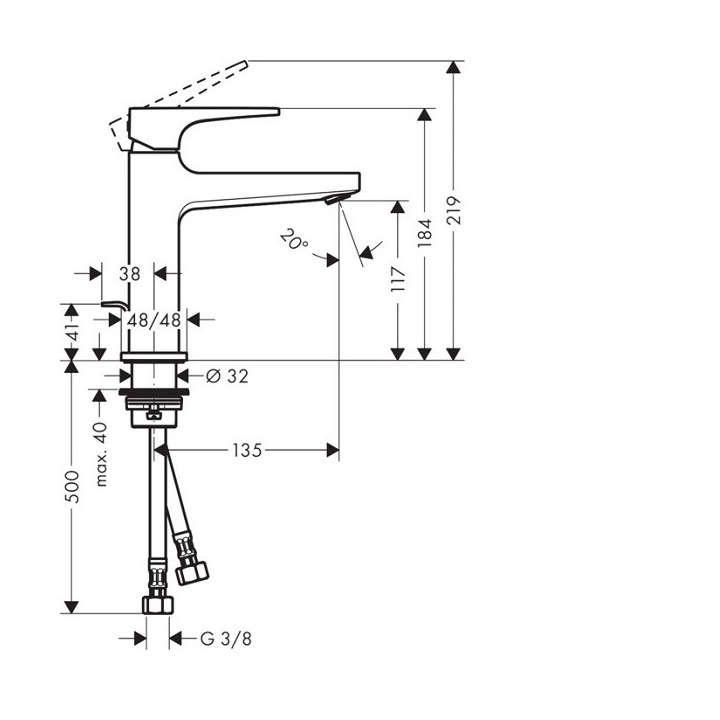 Hansgrohe 32506000 смеситель Metropol хром