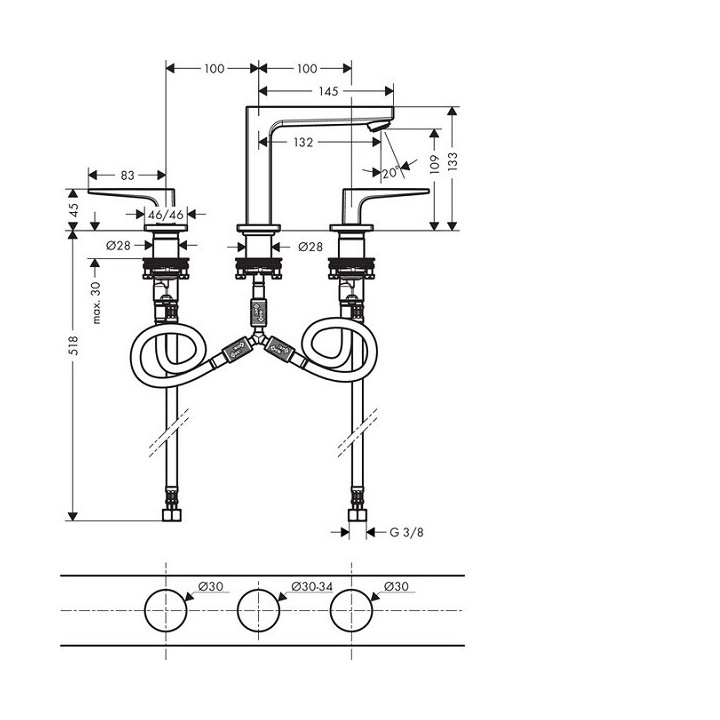 Hansgrohe 74514000 смеситель для раковины