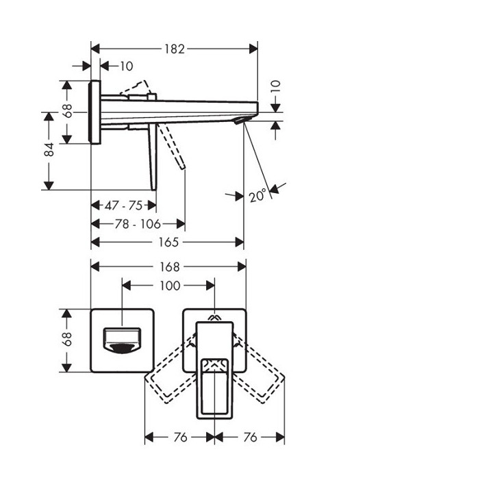 Hansgrohe 74525000 смеситель Metropol для раковины